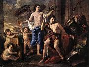 POUSSIN, Nicolas The Victorious David af oil on canvas